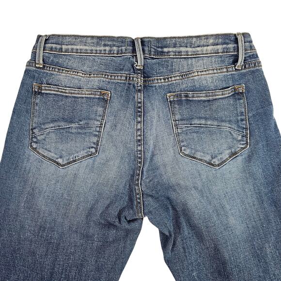 Driftwood Colette Embroidered Cropped Distressed Jeans size 31 - Picture 9 of 10